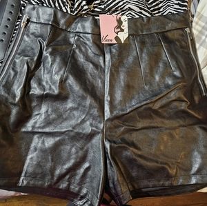 Vixen Vegan Leather Shorts